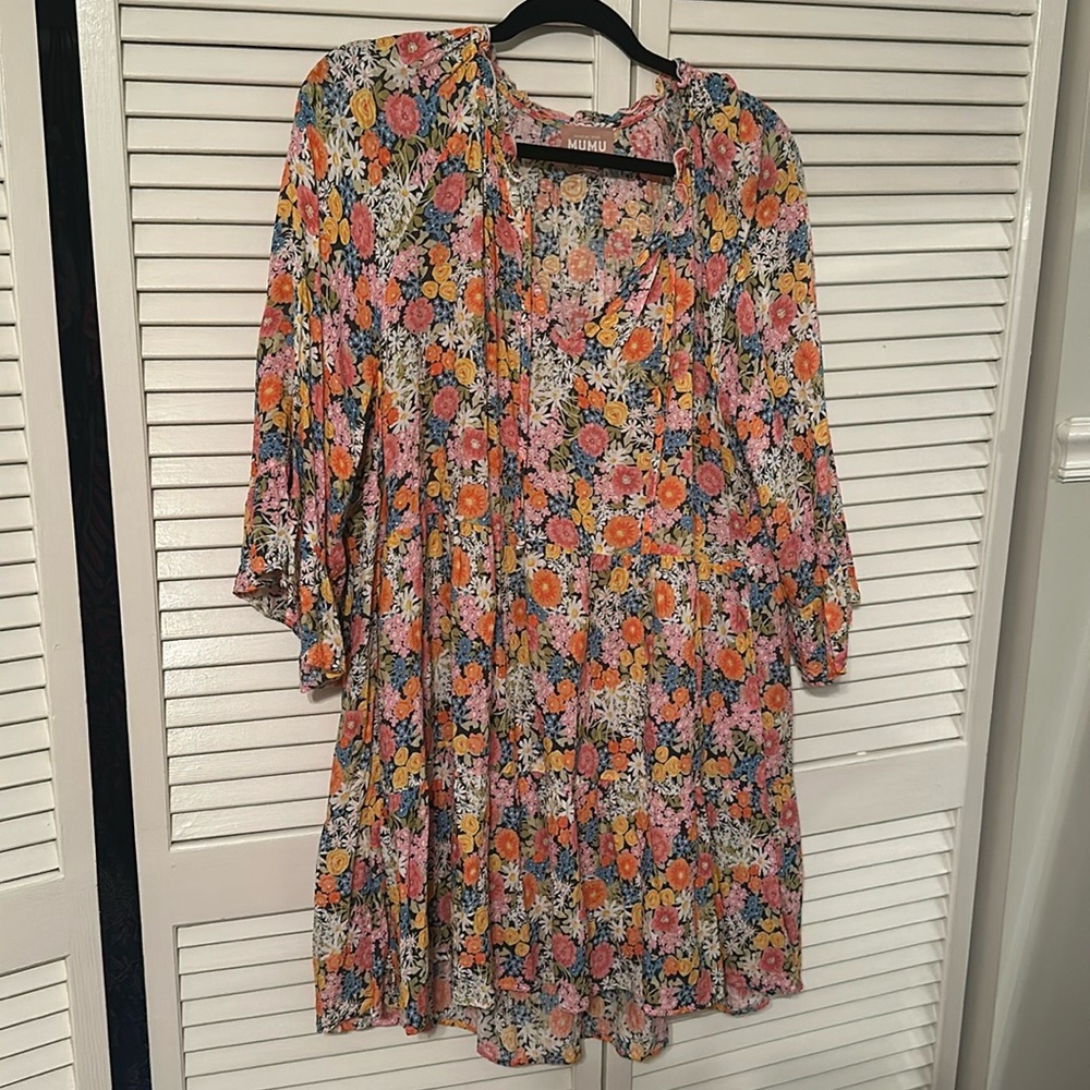 Show Me Your Mumu Viola Mini dress- Wild Flora- Size XL